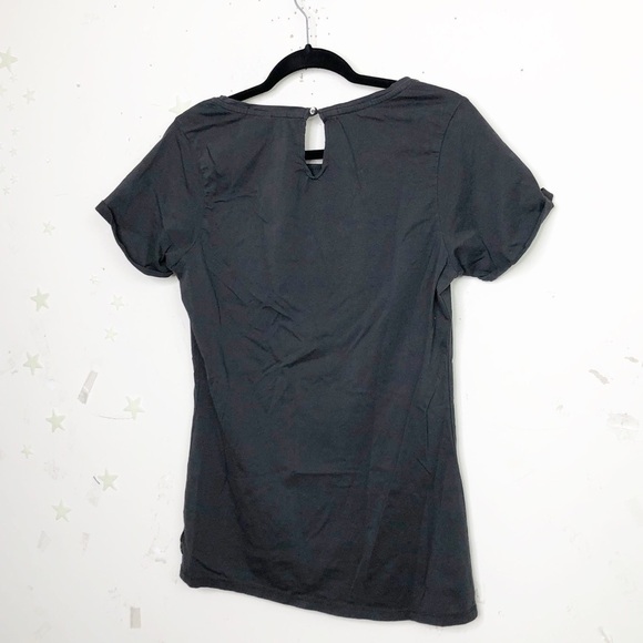 𝅺Scotch & Soda Maison Scotch Les Bon Vivants dark gray graphic T-shirt - Picture 10 of 11